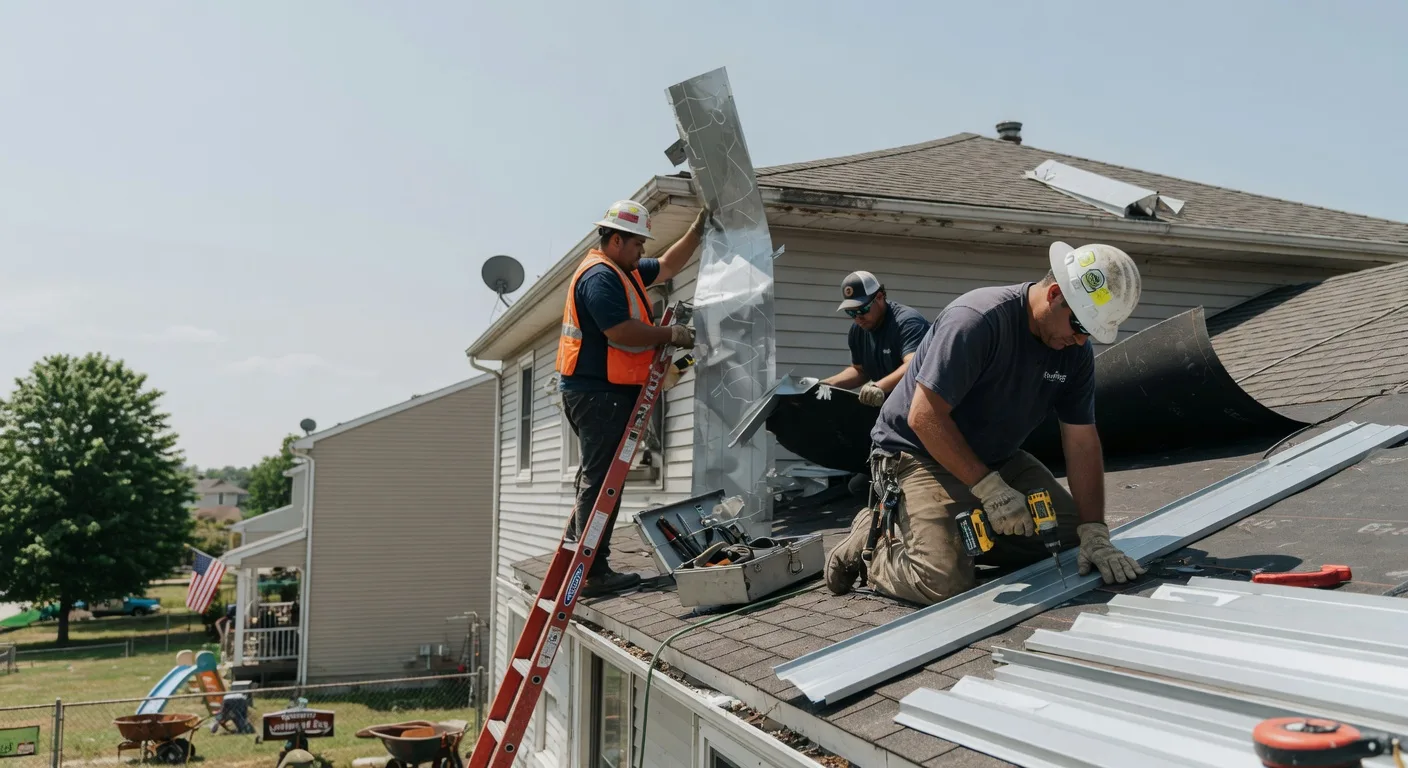 Storm Damage Metal Roof Repair in Hollsopple, PA